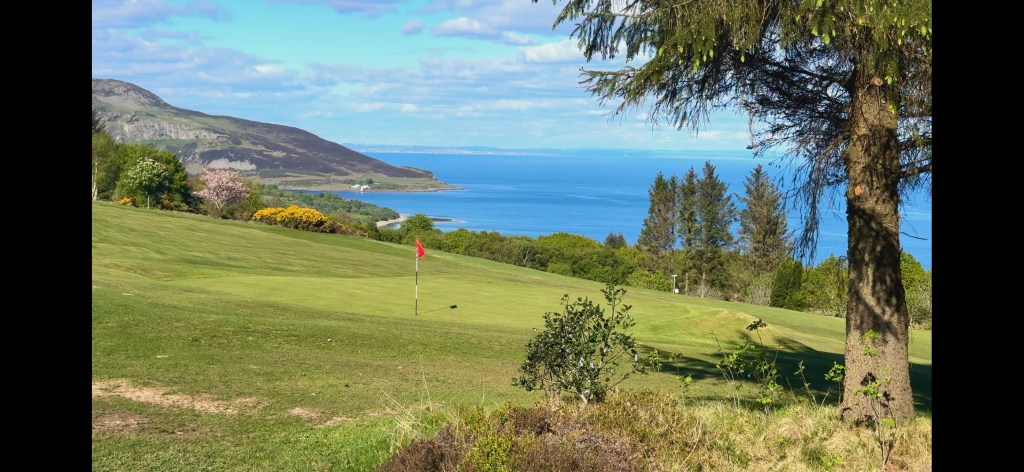 An image of a golf green at Whiting Bay Golf Course in Arran