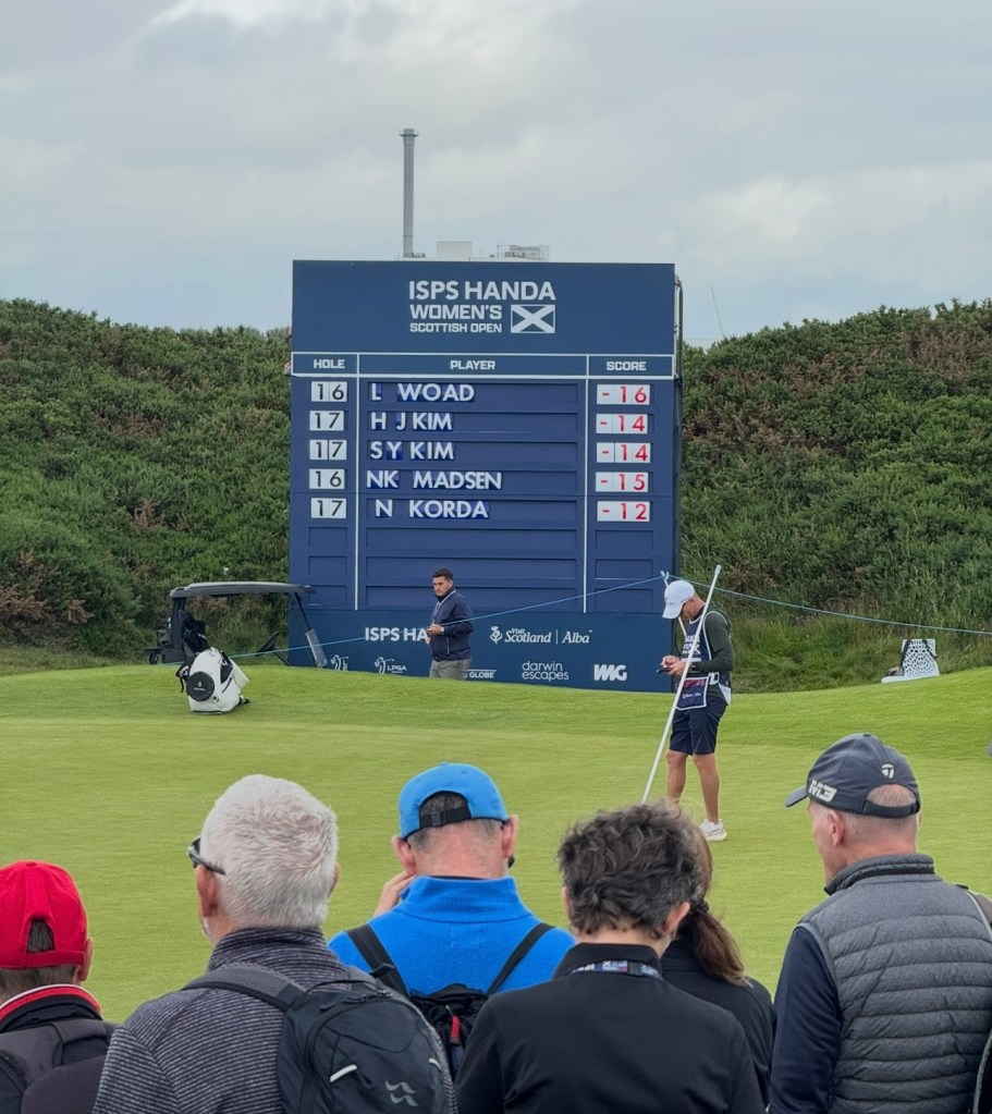 Leaderboard of the ISPS HANDA Women's Scottish Open at Dundonald, during round 3